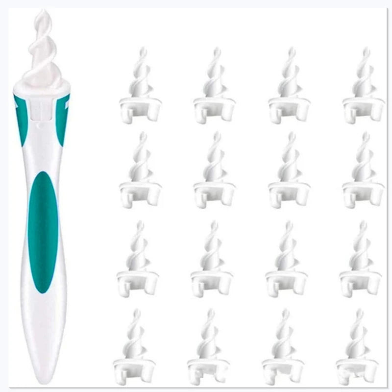 Portable Silicone 16 pcs Ear Cleaning Tools Tools Ear Scoop Cleaning Ear Wax Soft Spiral Beauty Care Gadget Personal Hygiene Set