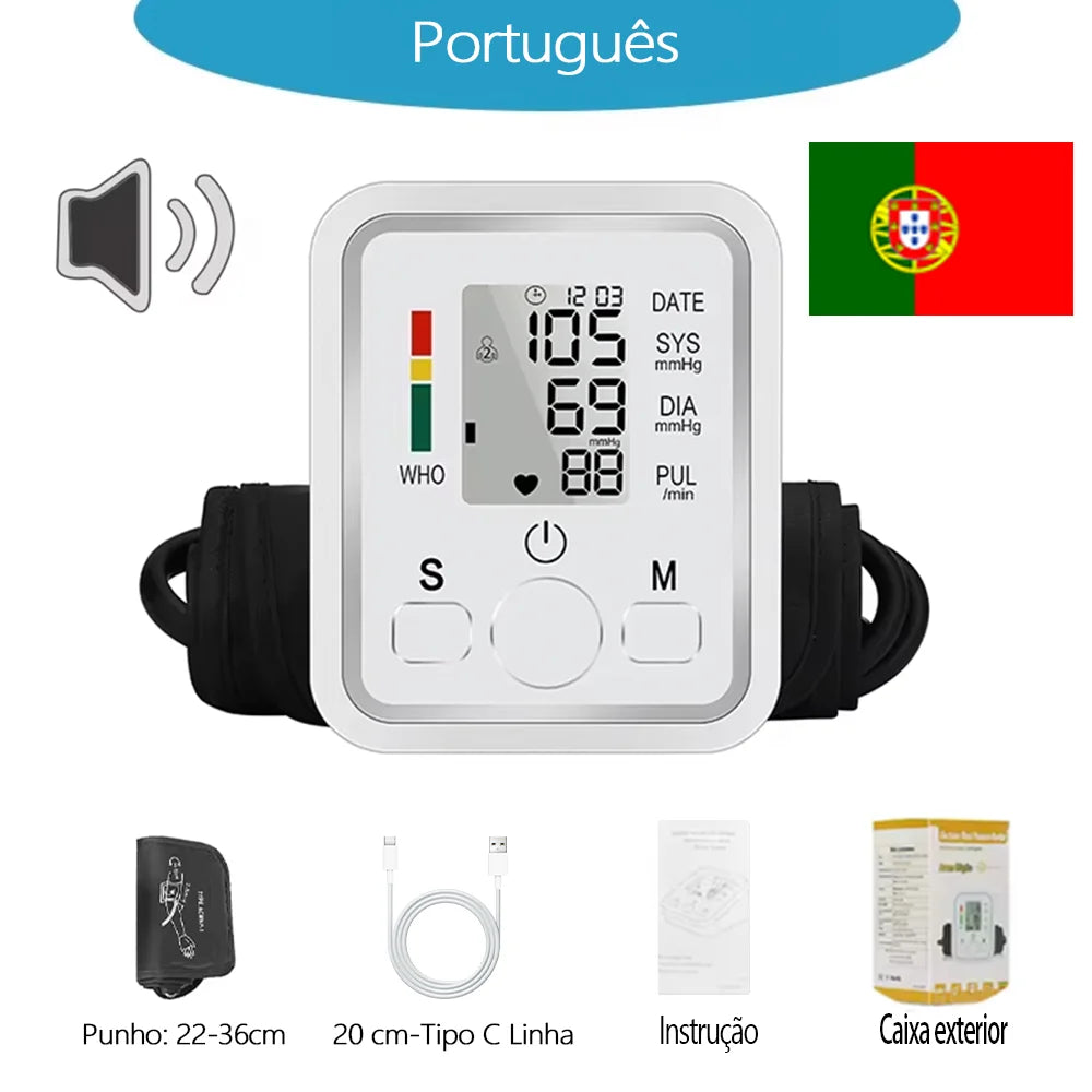 New Blood Pressure Monitor Upper Arm Automatic Tonometer Digital Tensiometer BP Monitor Medical Sphygmomanometer Health Care