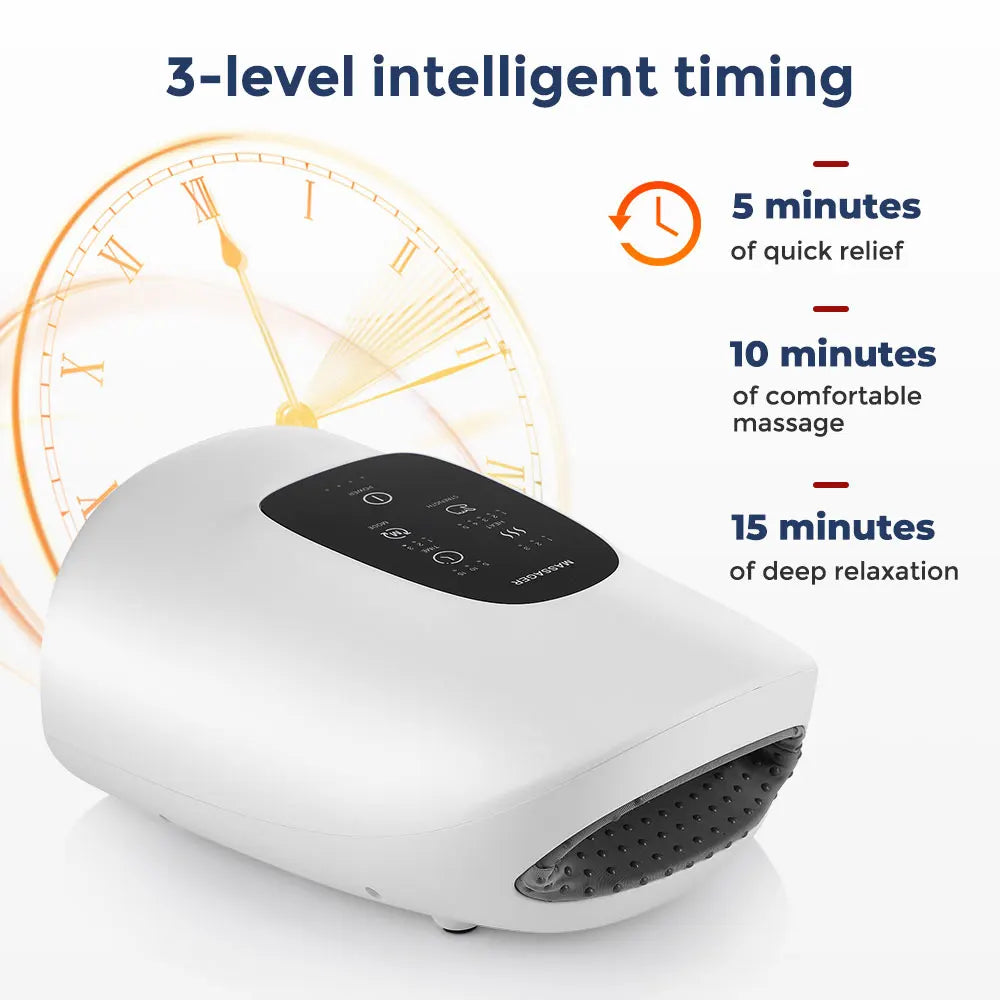 Electric 360° Air Pressure Hand Massager Airbag Shiatsu Kneading Palm Wrist Fingers Acupoint Hot Compress Hand Massage SPA Care