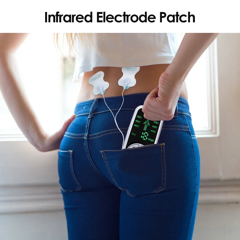 EMS Electric Muscle Therapy Stimulator Tens Unit Machine Meridian Physiotherapy Pulse Abdominal Body Prostate Massager 6 Modes