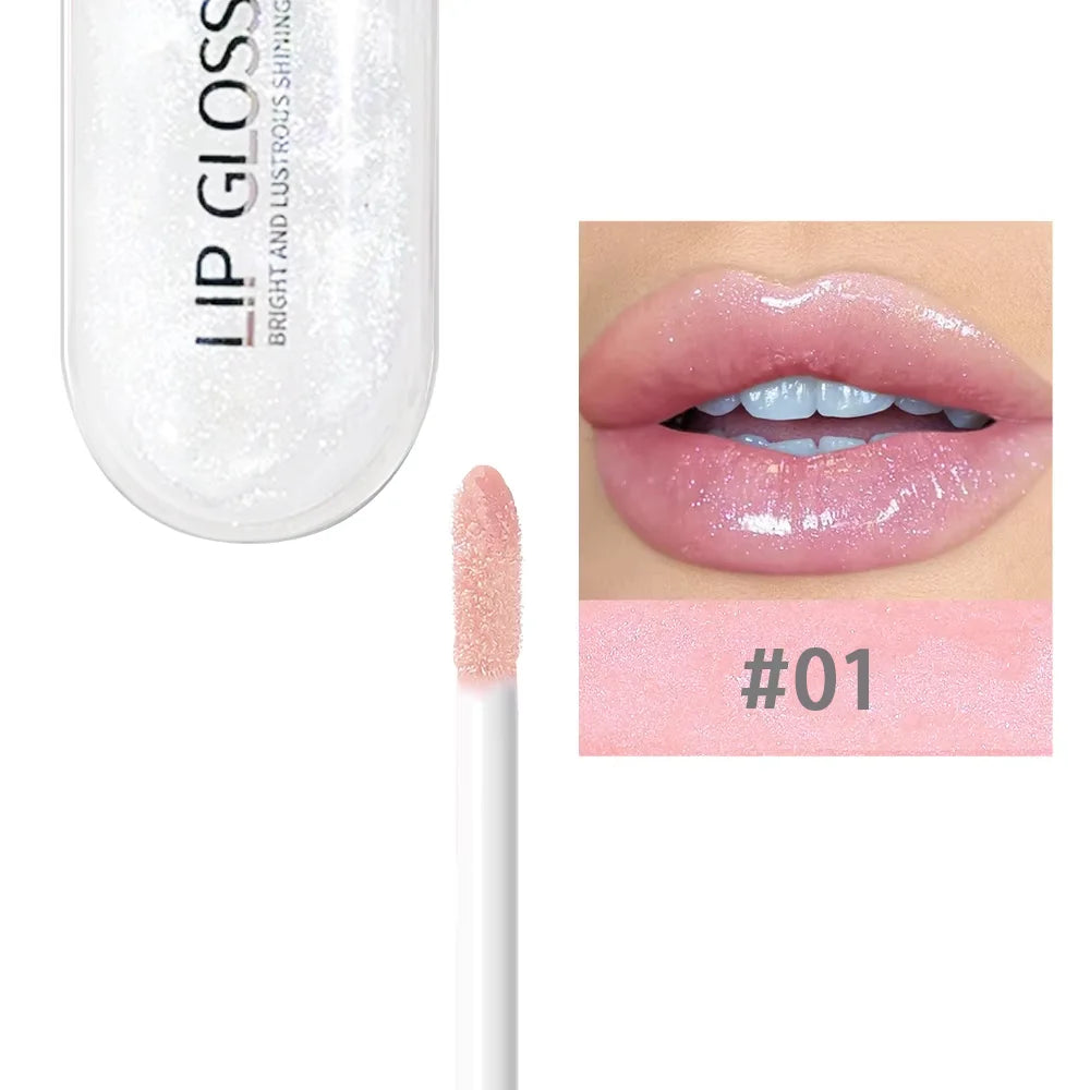 Christmas 12 Colors Glitter Lip Gloss Long Lasting Diamond Pearlescent Metallic Liquid Lipstick Moisturizing Lip Glaze Cosmetics