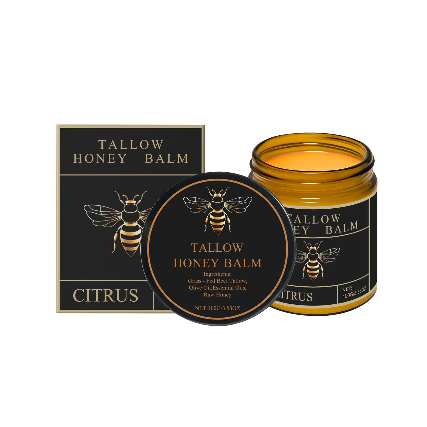 Tallow Honey Cream Glow Hydrating Skin Improve Elasticity Soft Bleaching Improve Dullness Firming Face Body Moisturizer Lotion