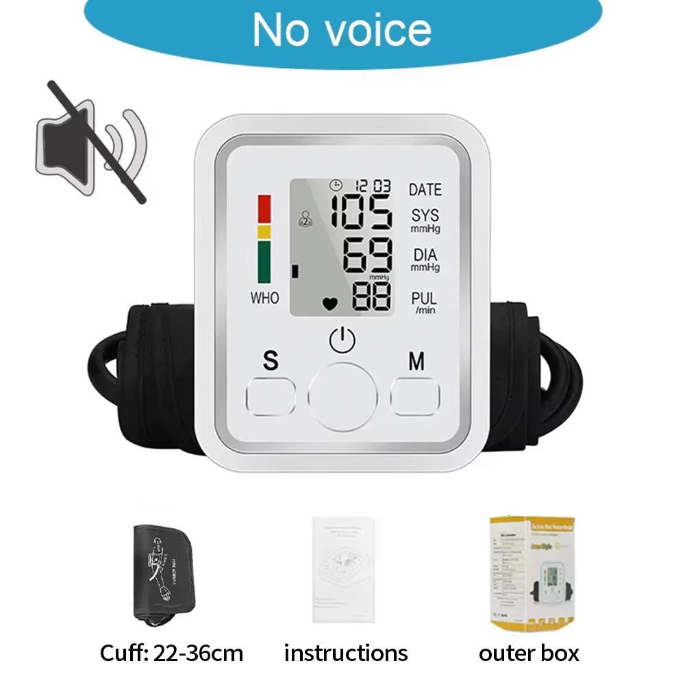 New Blood Pressure Monitor Upper Arm Automatic Tonometer Digital Tensiometer BP Monitor Medical Sphygmomanometer Health Care