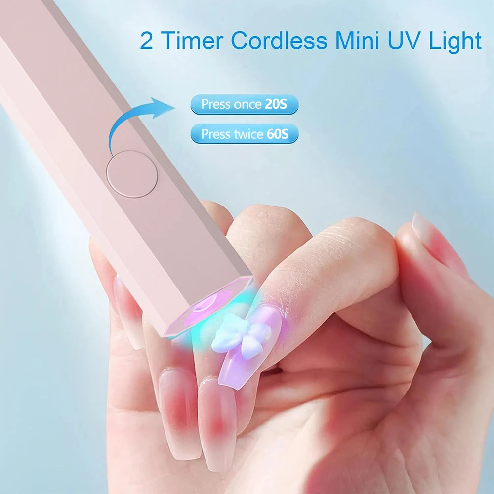 LINMANDA Rechargeable Mini UV LED Nail Lamp Handheld Nail Drying Lamp  For Curing All Gel Polish Nail Dryer Machine UV Light