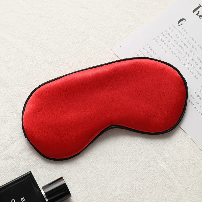 Women Imitated Silk Sleep Eye Mask Portable Travel Eyepatch Nap Eye Patch Rest Blindfold Eye Cover Sleeping Mask Night Eyeshade