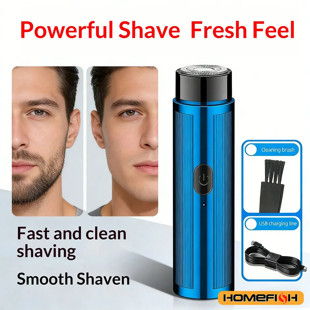 Portable Mini Electric Shaver – Rechargeable, Unisex (Men & Women) & Car-Compatible Grooming Tool