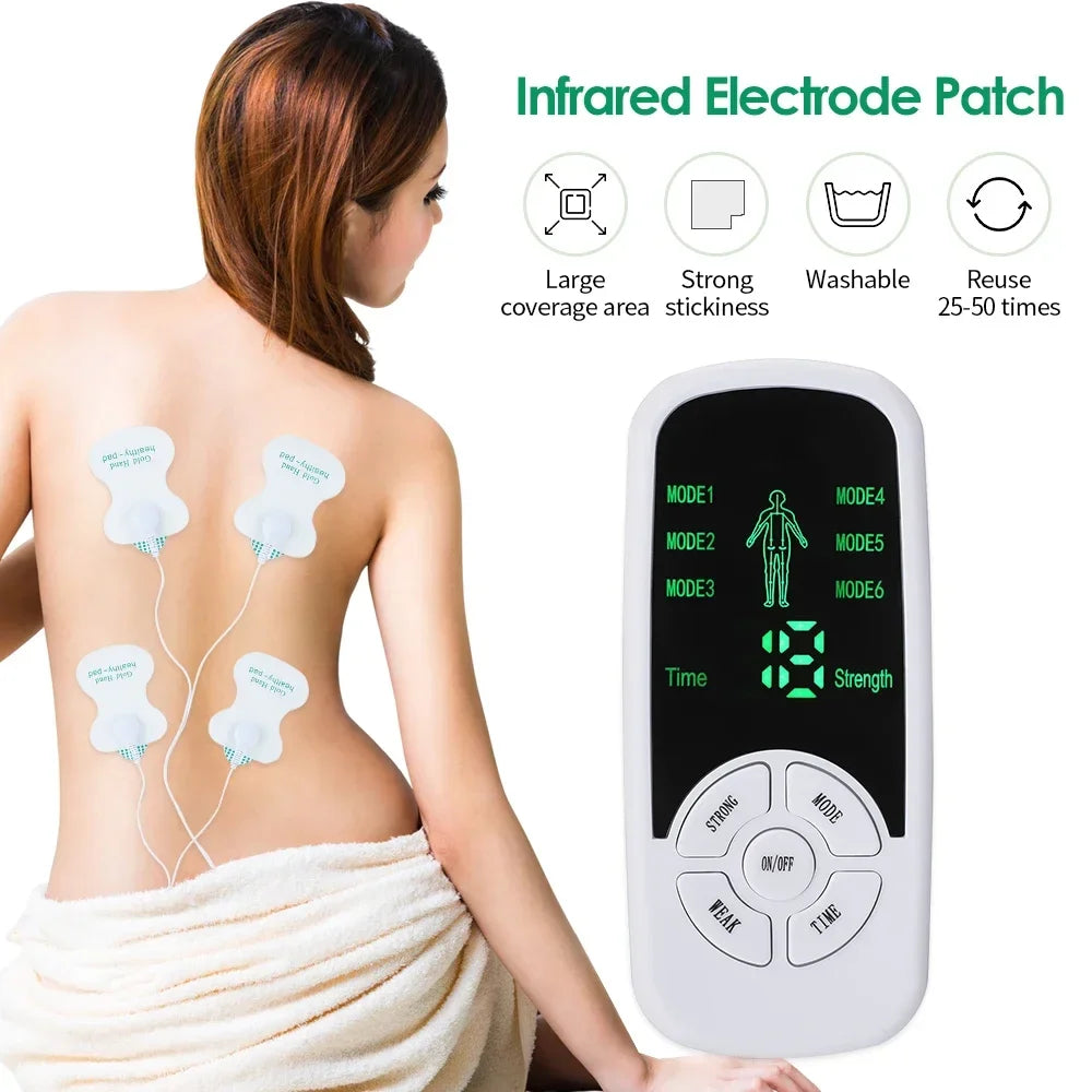 EMS Electric Muscle Therapy Stimulator Tens Unit Machine Meridian Physiotherapy Pulse Abdominal Body Prostate Massager 6 Modes