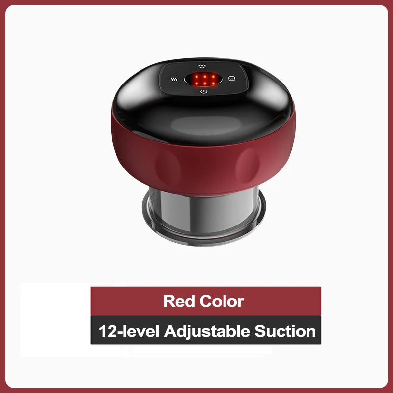 Body Scraping Massage Smart Electric Vacuum Cupping Heating Suction Cup Device Back Neck Arm Massger Relieve Fatigue