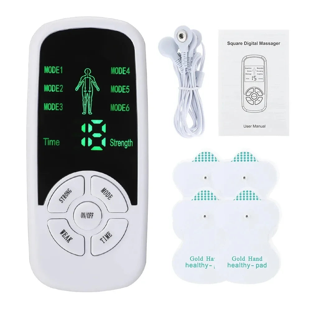 EMS Electric Muscle Therapy Stimulator Tens Unit Machine Meridian Physiotherapy Pulse Abdominal Body Prostate Massager 6 Modes
