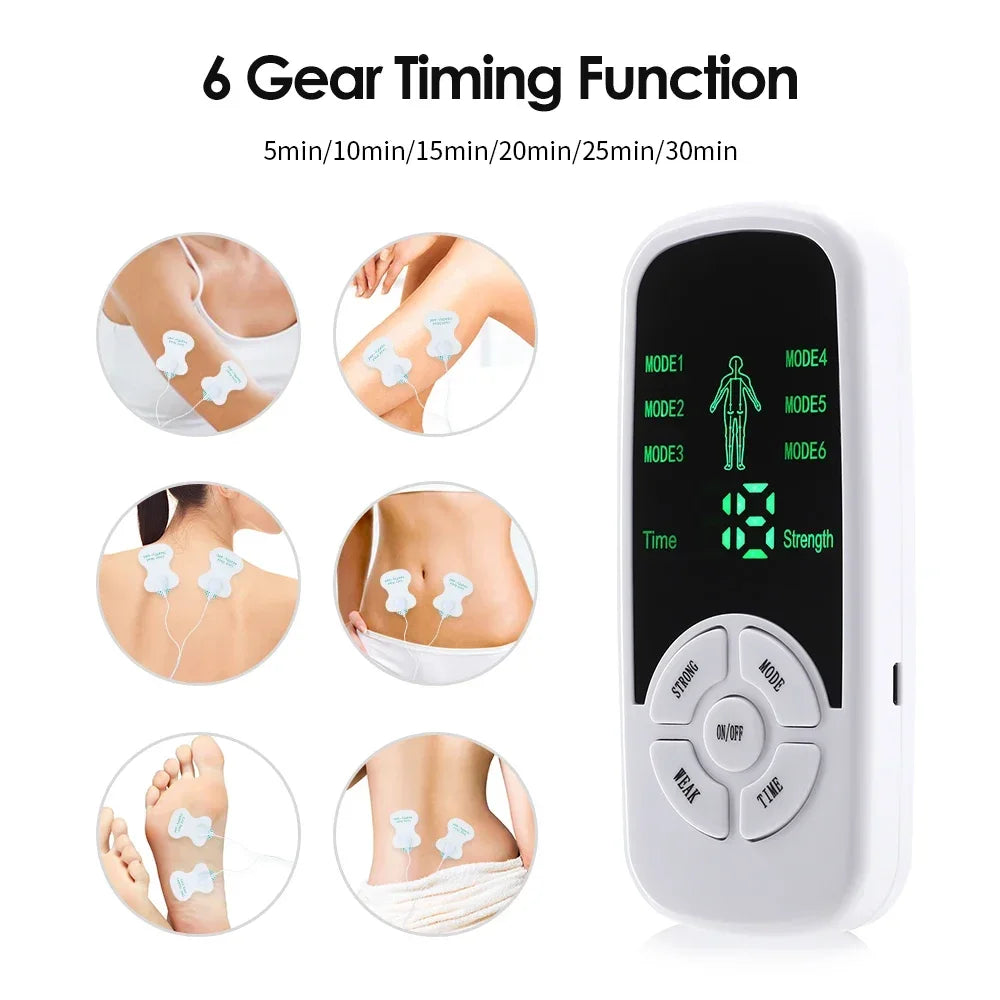 EMS Electric Muscle Therapy Stimulator Tens Unit Machine Meridian Physiotherapy Pulse Abdominal Body Prostate Massager 6 Modes