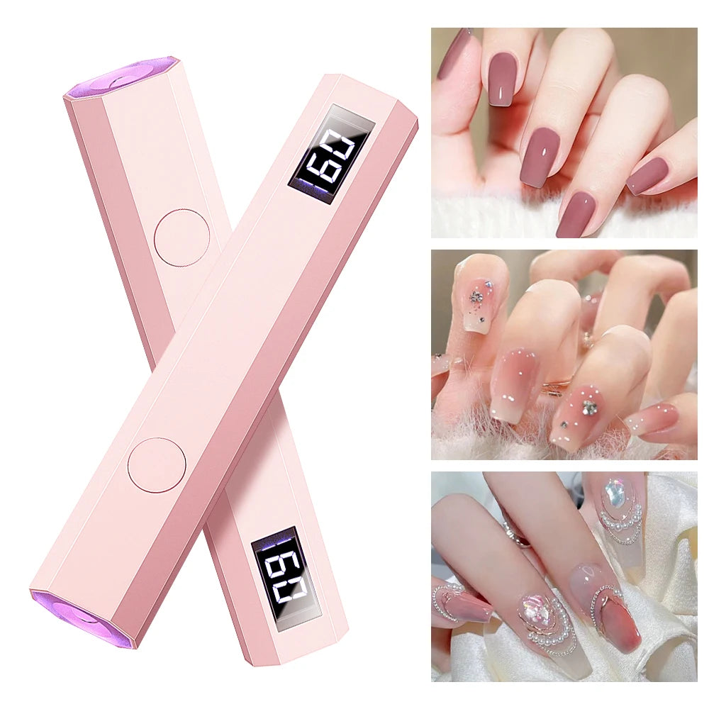 LINMANDA Rechargeable Mini UV LED Nail Lamp Handheld Nail Drying Lamp  For Curing All Gel Polish Nail Dryer Machine UV Light