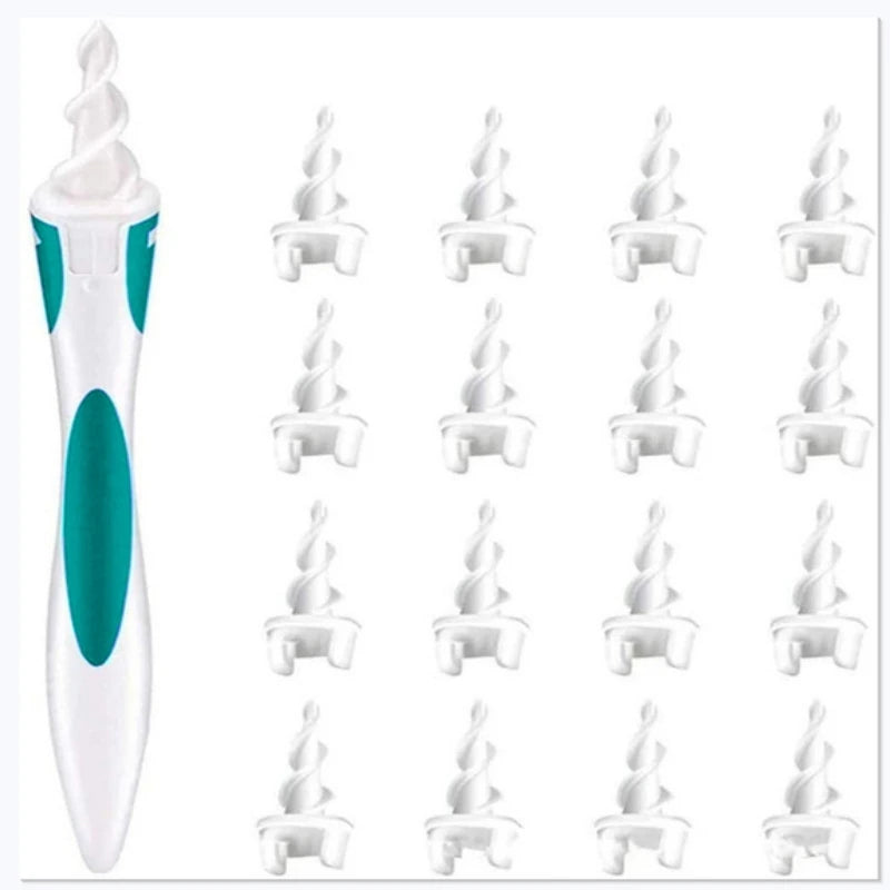 Portable Silicone 16 pcs Ear Cleaning Tools Tools Ear Scoop Cleaning Ear Wax Soft Spiral Beauty Care Gadget Personal Hygiene Set