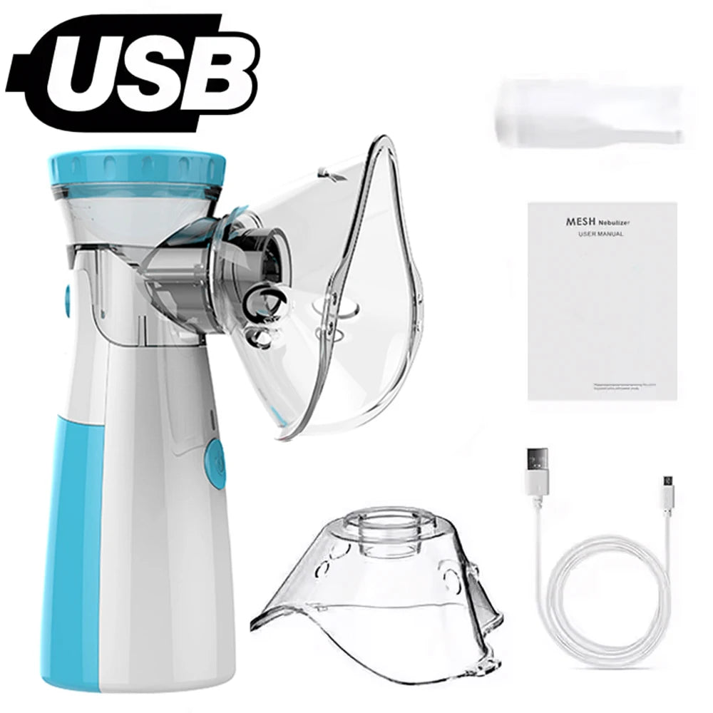 Recharge Nebulizer Handheld Portable Atomizer Medical Asthma Nebulizer Silent Mesh Inhaler for Children Adult Mini Humidifier