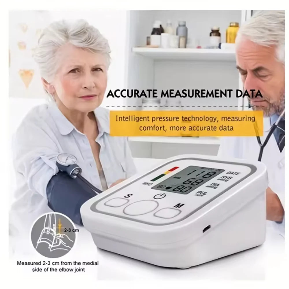 New Blood Pressure Monitor Upper Arm Automatic Tonometer Digital Tensiometer BP Monitor Medical Sphygmomanometer Health Care
