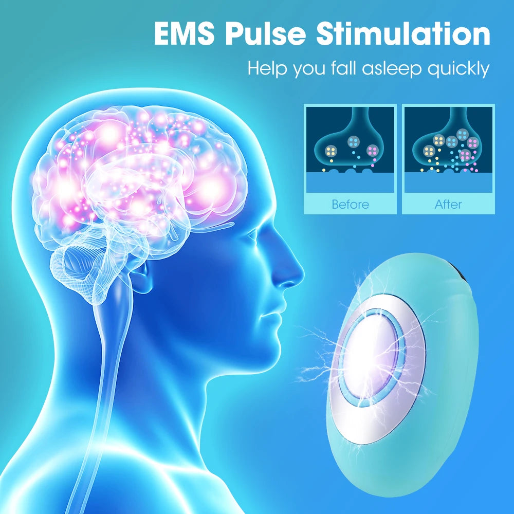Handheld Mini EMS Microcurrent Sleep Aid Device USB Pressure Relief Anxiety Hypnosis Artifact Smart Sleeper Body Massager