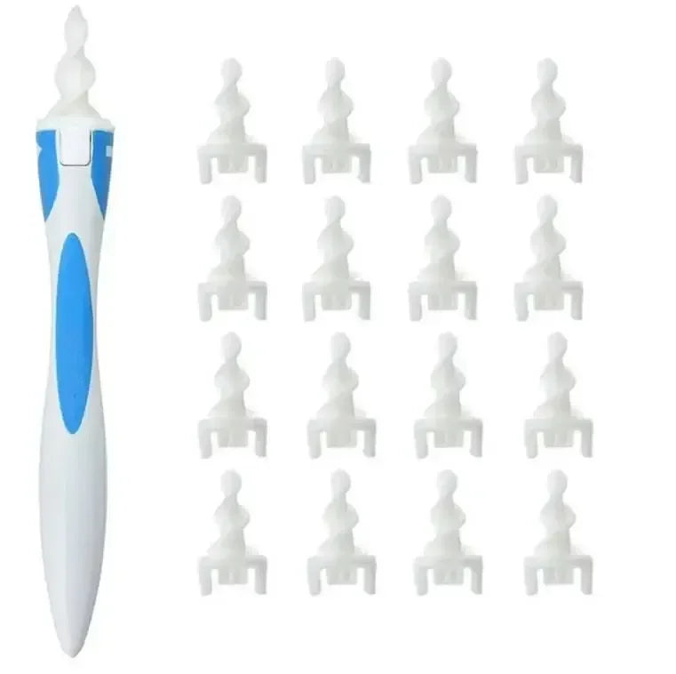 Portable Silicone 16 pcs Ear Cleaning Tools Tools Ear Scoop Cleaning Ear Wax Soft Spiral Beauty Care Gadget Personal Hygiene Set