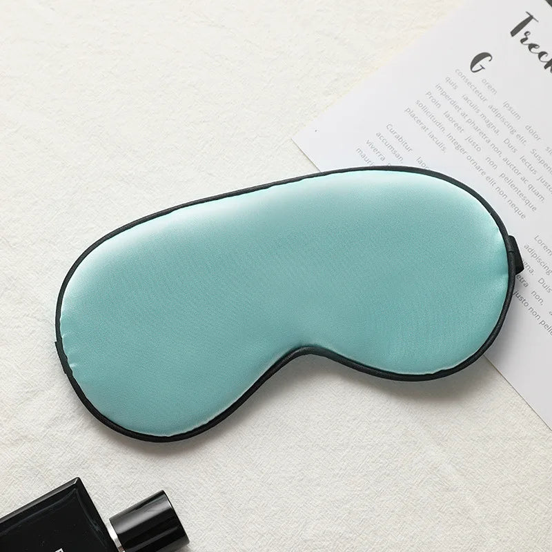 Women Imitated Silk Sleep Eye Mask Portable Travel Eyepatch Nap Eye Patch Rest Blindfold Eye Cover Sleeping Mask Night Eyeshade